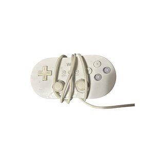 Official Nintendo Wii Classic Pro Controller White RVL-005 OEM Tested Video Game
